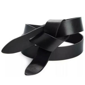 ISABEL MARANT Lecce Leather Wrap Look Belt Black